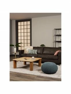 Westwing Collection Pouf en tricot main Dori, Ø 55 x haut. 35 cm -furniture Soldes Pouf en tricot main Dori 26