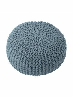 Westwing Collection Pouf en tricot main Dori, Ø 55 x haut. 35 cm -furniture Soldes Pouf en tricot main Dori 28