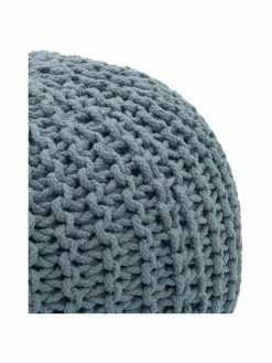 Westwing Collection Pouf en tricot main Dori, Ø 55 x haut. 35 cm -furniture Soldes Pouf en tricot main Dori 29