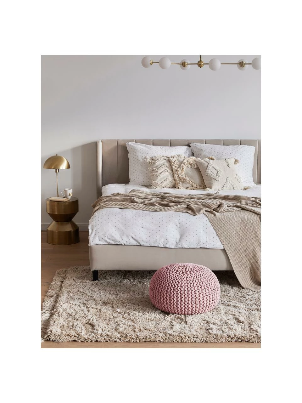 Westwing Collection Pouf en tricot main Dori, Ø 55 x haut. 35 cm 2 Westwing Collection Pouf en tricot main Dori, Ø 55 x haut. 35 cm – Image 2