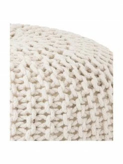 Westwing Collection Pouf en tricot main Dori, Ø 55 x haut. 35 cm -furniture Soldes Pouf en tricot main Dori 5