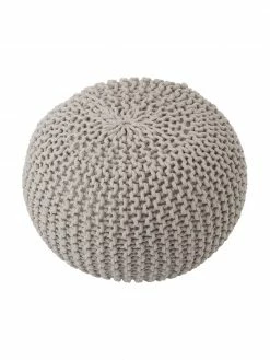 Westwing Collection Pouf en tricot main Dori, Ø 55 x haut. 35 cm -furniture Soldes Pouf en tricot main Dori 9