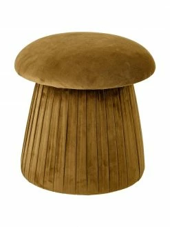 Bloomingville Pouf en velours brun Roberta, Ø 44 x haut. 45 cmSeulement 1 produit disponible