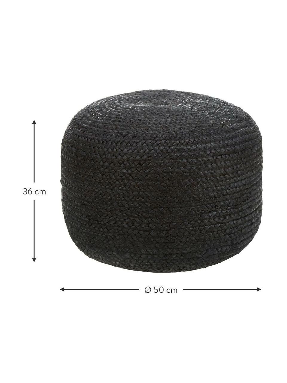 Westwing Collection Pouf jute fait à la main boho Bono, Ø 50 x haut. 36 cm 3 Westwing Collection Pouf jute fait à la main boho Bono, Ø 50 x haut. 36 cm – Image 3