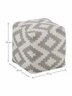 Westwing Collection Pouf motif ethnique tissé main Napua, larg. 40 x haut. 40 cm -furniture Soldes Pouf motif ethnique tisse main Napua 2