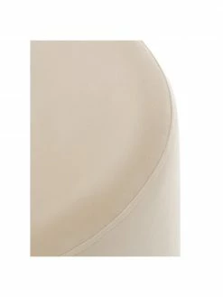 Westwing Collection Pouf rond en velours beige Daisy, Ø 54 x haut. 38 cm -furniture Soldes Pouf rond en velours beige Daisy 4