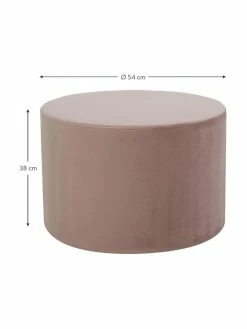 Westwing Collection Pouf rond en velours rose Daisy, Ø 54 x haut. 38 cm 9 Westwing Collection Pouf rond en velours rose Daisy, Ø 54 x haut. 38 cm -furniture Soldes Pouf rond en velours rose Daisy 3