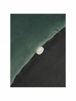 Westwing Collection Pouf rond en velours vert clair Daisy, Ø 54 x haut. 38 cm -furniture Soldes Pouf rond en velours vert clair Daisy 5