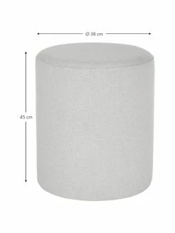 Westwing Collection Pouf rond gris clair Daisy, Ø 38 x haut. 45 cm 8 Westwing Collection Pouf rond gris clair Daisy, Ø 38 x haut. 45 cm -furniture Soldes Pouf rond gris clair Daisy 2