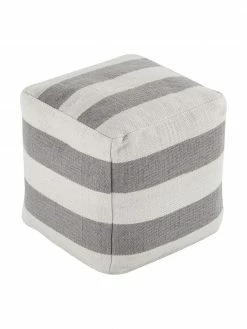 Westwing Collection Pouf rond gris tissé main Lani, larg. 40 x haut. 40 cm -furniture Soldes Pouf rond gris tisse main Lani 10