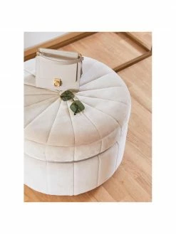 Westwing Collection Pouf velours Birdie, Ø 51 x haut. 38 cm 8 Westwing Collection Pouf velours Birdie, Ø 51 x haut. 38 cm -furniture Soldes Pouf velours Birdie 2