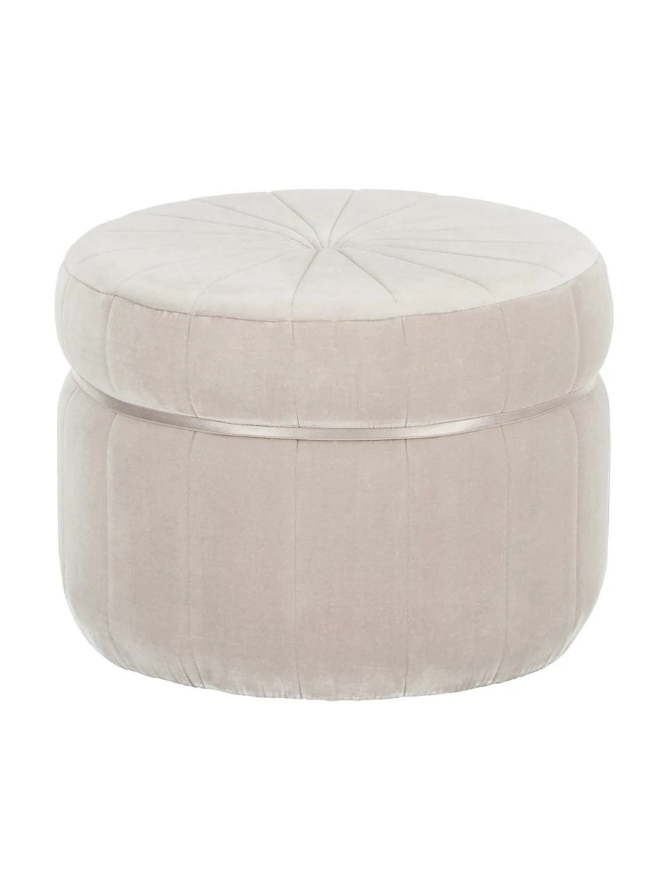 Westwing Collection Pouf velours Birdie, Ø 51 x haut. 38 cm 1 Westwing Collection Pouf velours Birdie, Ø 51 x haut. 38 cm