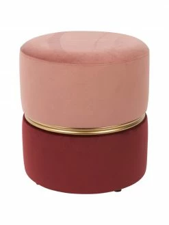 Pouf velours Bubbly, Ø 35 x haut. 39 cm