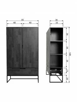 Rangement Silas, larg. 85 x haut. 149 cm 9 Rangement Silas, larg. 85 x haut. 149 cm -furniture Soldes Rangement Silas 4