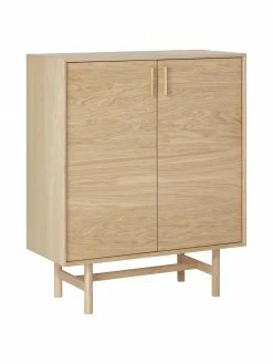 Westwing Collection Rangement bois de chêne avec portes Diana, larg. 100 x haut. 120 cm 11 Westwing Collection Rangement bois de chêne avec portes Diana, larg. 100 x haut. 120 cm -furniture Soldes Rangement bois de chene avec portes Diana 5