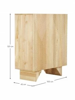 Westwing Collection Rangement bois massif Louis, larg. 100 x haut. 120 cm -furniture Soldes Rangement bois massif Louis 2