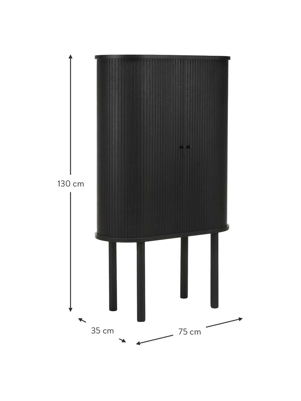 Westwing Collection Rangement moderne Calary, larg. 75 x haut. 130 cm 4 Westwing Collection Rangement moderne Calary, larg. 75 x haut. 130 cm – Image 4