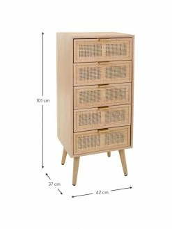 Rangement rustique Cayetana, larg. 42 x haut. 101 cm -furniture Soldes Rangement rustique Cayetana 2