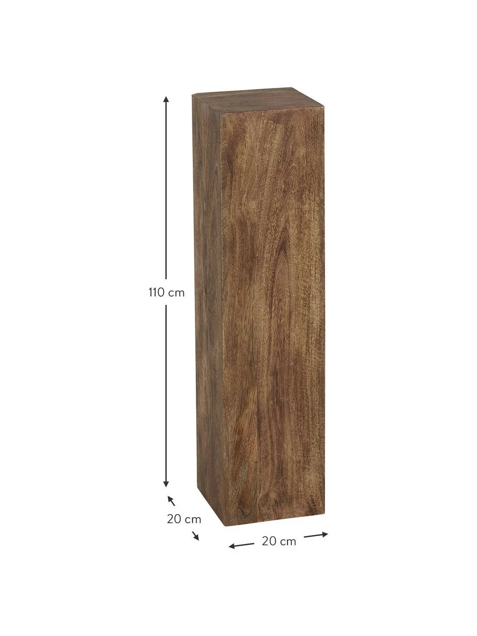 Socle décoratif bois de manguier Like, larg. 20 x haut. 110 cm 3 Socle décoratif bois de manguier Like, larg. 20 x haut. 110 cm – Image 3