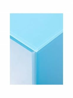 HKliving Socle verre bleu Pillar, larg. 28 x haut. 90 cm -furniture Soldes Socle verre bleu Pillar 4