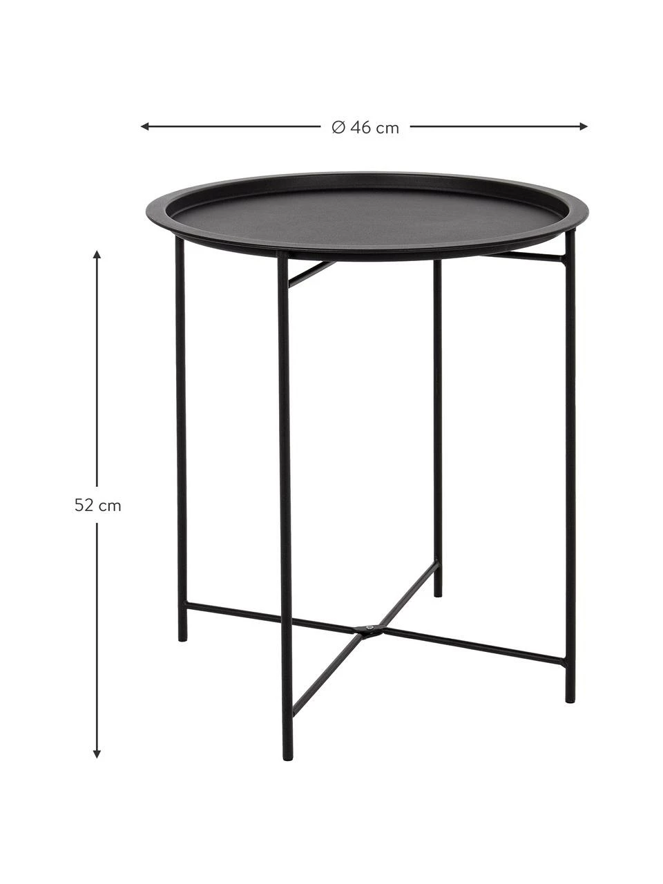 Bizzotto Table avec plateau amovible rouge en métal rouge Sangro, Ø 46 x haut. 52 cm 3 Bizzotto Table avec plateau amovible rouge en métal rouge Sangro, Ø 46 x haut. 52 cm – Image 3