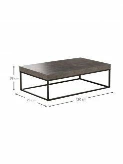 Table basse aspect béton Ellis, larg. 120 x haut. 38 cm 8 Table basse aspect béton Ellis, larg. 120 x haut. 38 cm -furniture Soldes Table basse aspect beton Ellis 2