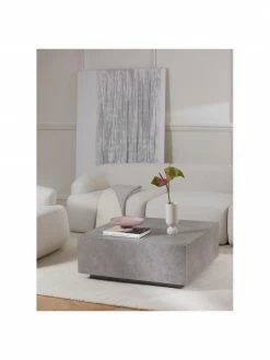 Westwing Collection Table basse aspect béton Lesley, larg. 90 x haut. 35 cm -furniture Soldes Table basse aspect beton Lesley 2