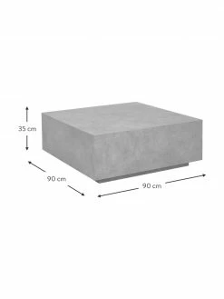 Westwing Collection Table basse aspect béton Lesley, larg. 90 x haut. 35 cm -furniture Soldes Table basse aspect beton Lesley 3