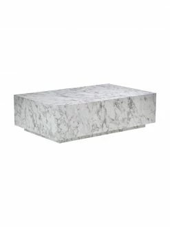 Westwing Collection Table basse aspect marbre Lesley, larg. 120 x haut. 35 cm