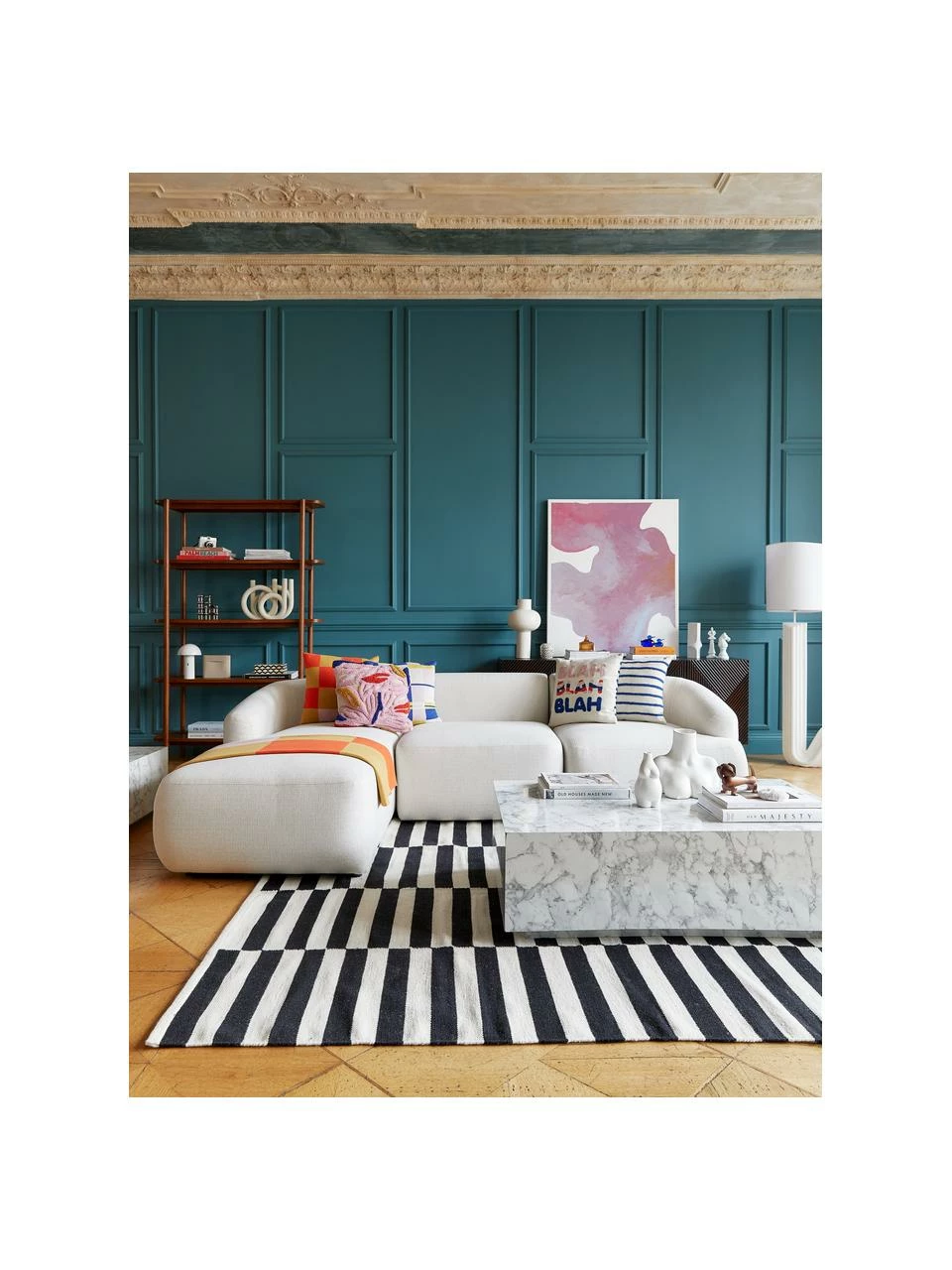 Westwing Collection Table basse aspect marbre Lesley, larg. 120 x haut. 35 cm 3 Westwing Collection Table basse aspect marbre Lesley, larg. 120 x haut. 35 cm – Image 3