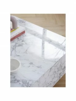 Westwing Collection Table basse aspect marbre Lesley, larg. 90 x haut. 35 cm 8 Westwing Collection Table basse aspect marbre Lesley, larg. 90 x haut. 35 cm -furniture Soldes Table basse aspect marbre Lesley 2