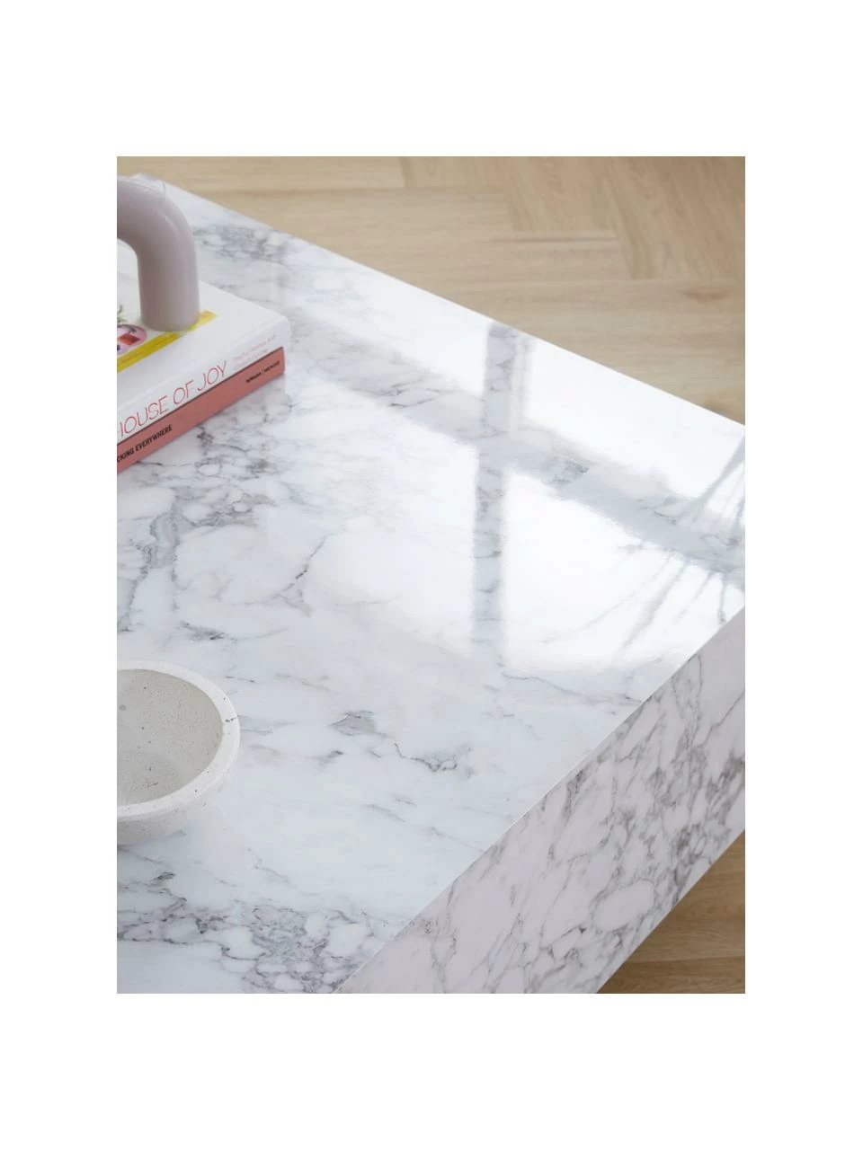 Westwing Collection Table basse aspect marbre Lesley, larg. 90 x haut. 35 cm 3 Westwing Collection Table basse aspect marbre Lesley, larg. 90 x haut. 35 cm – Image 3