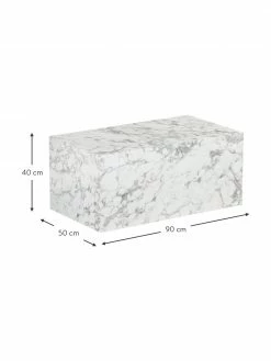 Westwing Collection Table basse aspect marbre Lesley, larg. 90 x prof. 50 cm -furniture Soldes Table basse aspect marbre Lesley 8