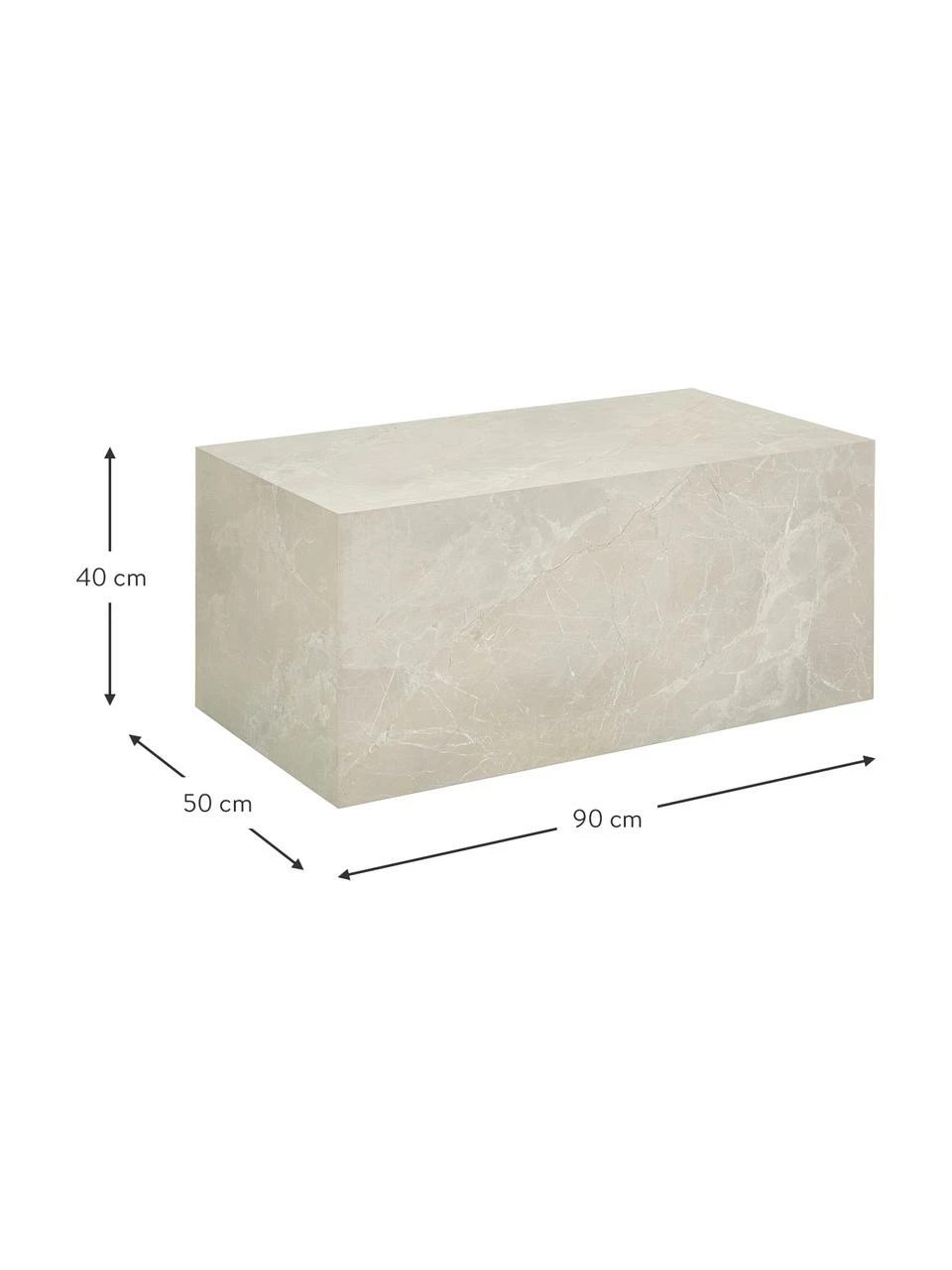 Westwing Collection Table basse aspect travertin Lesley, larg. 90 x haut. 40 cm 3 Westwing Collection Table basse aspect travertin Lesley, larg. 90 x haut. 40 cm – Image 3