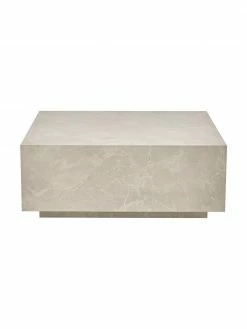 Westwing Collection Table basse aspect travertin Lesley, larg. 90 x haut. 35 cm -furniture Soldes Table basse aspect travertin Lesley 9