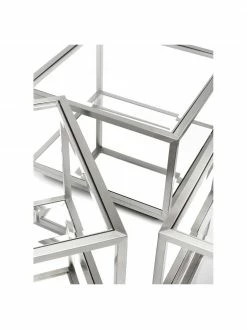 Kare Design Table basse avec fond en verre miroir Luigi, 4 élém., Lot de différentes taillesSeulement 1 produit disponible -furniture Soldes Table basse avec fond en verre miroir Luigi 4 elem 10