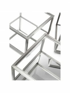 Kare Design Table basse avec fond en verre miroir Luigi, 4 élém., Lot de différentes taillesSeulement 1 produit disponible -furniture Soldes Table basse avec fond en verre miroir Luigi 4 elem 11