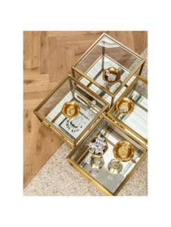 Kare Design Table basse avec fond en verre miroir Luigi, 4 élém., Lot de différentes tailles 8 Kare Design Table basse avec fond en verre miroir Luigi, 4 élém., Lot de différentes tailles -furniture Soldes Table basse avec fond en verre miroir Luigi 4 elem 2