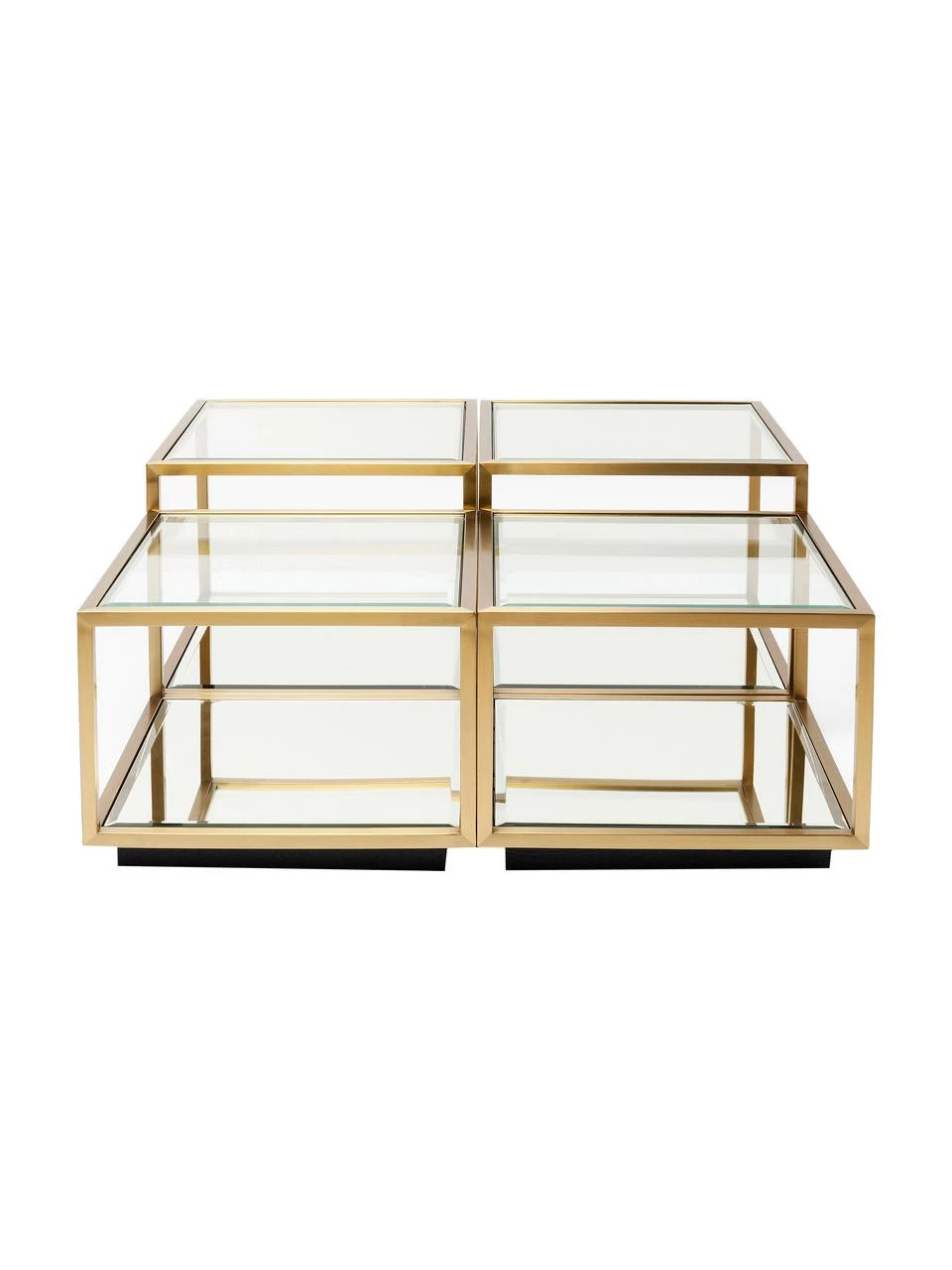 Kare Design Table basse avec fond en verre miroir Luigi, 4 élém., Lot de différentes tailles 5 Kare Design Table basse avec fond en verre miroir Luigi, 4 élém., Lot de différentes tailles – Image 5
