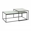 Table basse avec plateau marbré Bolton, 2 élém., Lot de différentes tailles