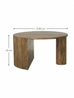 Table basse bois de manguier Bisselina, Ø 80 x haut. 45 cm -furniture Soldes Table basse bois de manguier Bisselina 2