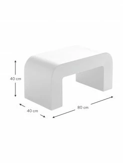 Table basse bois de manguier blanc Lucie, larg. 80 x haut. 40 cm 6 Table basse bois de manguier blanc Lucie, larg. 80 x haut. 40 cm -furniture Soldes Table basse bois de manguier blanc Lucie 2