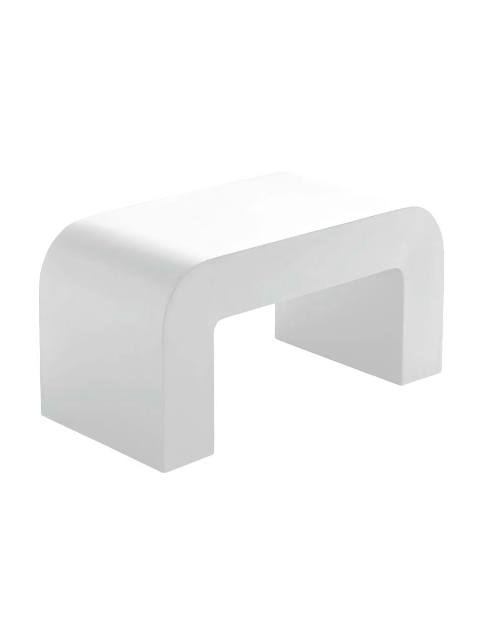 Table basse bois de manguier blanc Lucie, larg. 80 x haut. 40 cm 1 Table basse bois de manguier blanc Lucie, larg. 80 x haut. 40 cm