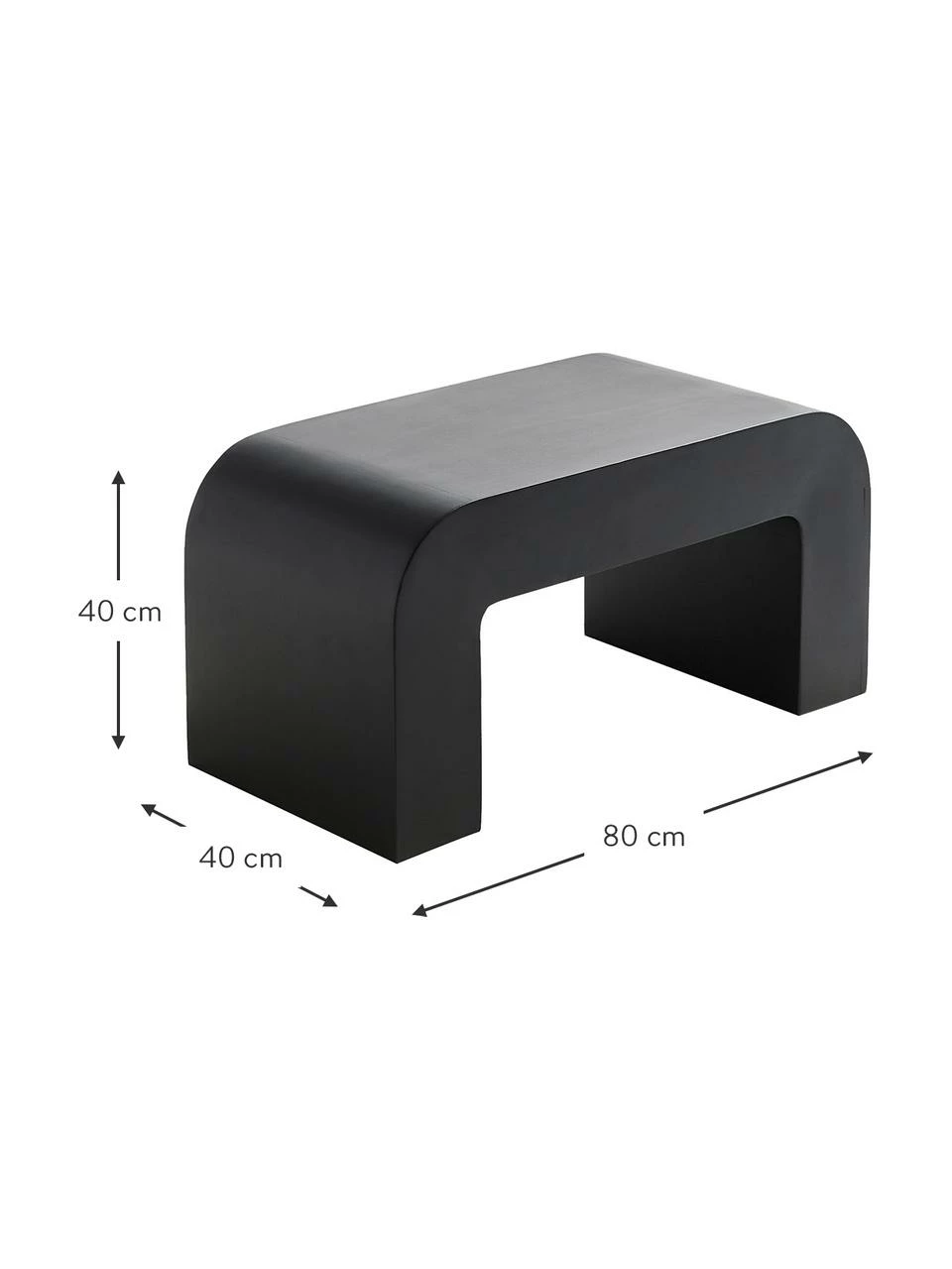 Table basse bois de manguier noir Lucie, larg. 80 x haut. 40 cm 3 Table basse bois de manguier noir Lucie, larg. 80 x haut. 40 cm – Image 3