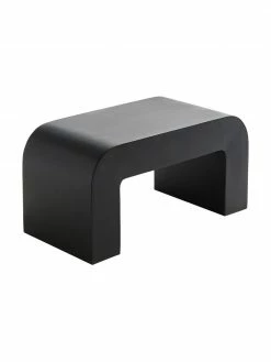 Table basse bois de manguier noir Lucie, larg. 80 x haut. 40 cm