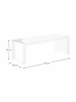 Kartell Table basse de jardin transparente Invisible, larg. 120 x haut. 40 cm -furniture Soldes Table basse de jardin transparente Invisible 2