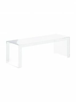 Kartell Table basse de jardin transparente Invisible, larg. 120 x haut. 40 cm