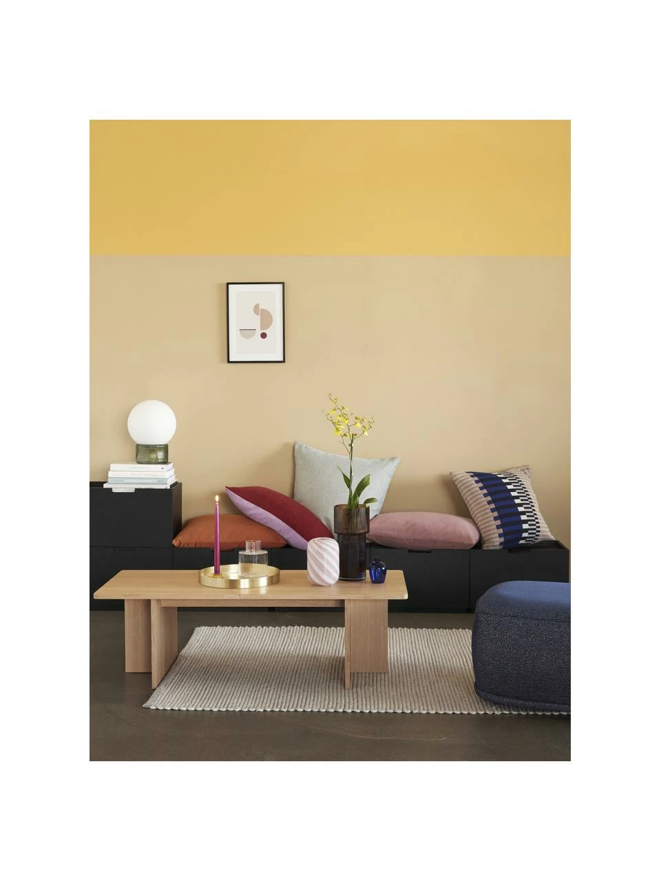 Hübsch Table basse en bois Split, larg. 120 x haut. 38 cm 2 Hübsch Table basse en bois Split, larg. 120 x haut. 38 cm – Image 2