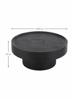 Westwing Collection Table basse en bois de manguier Benno, Ø 80 x haut. 35 cm -furniture Soldes Table basse en bois de manguier Benno 3