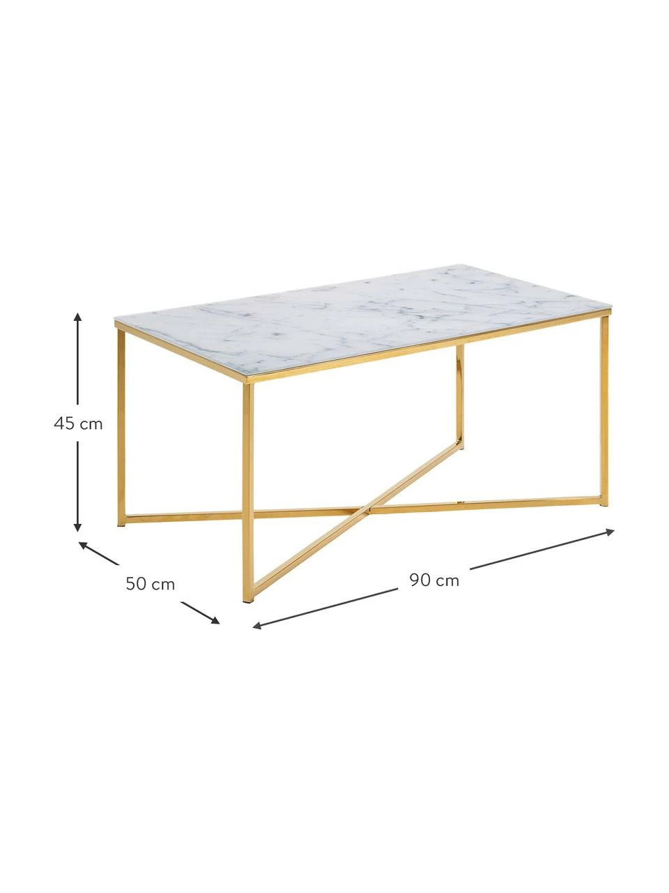 Table basse en verre Alisma, larg. 90 x haut. 45 cm 4 Table basse en verre Alisma, larg. 90 x haut. 45 cm – Image 4